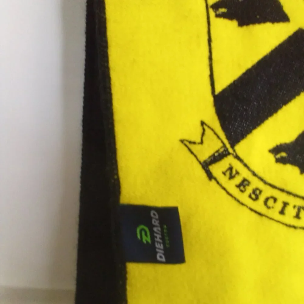 Oglethorpe University Scarf Diehard Double Side Fringe Black Yellow
